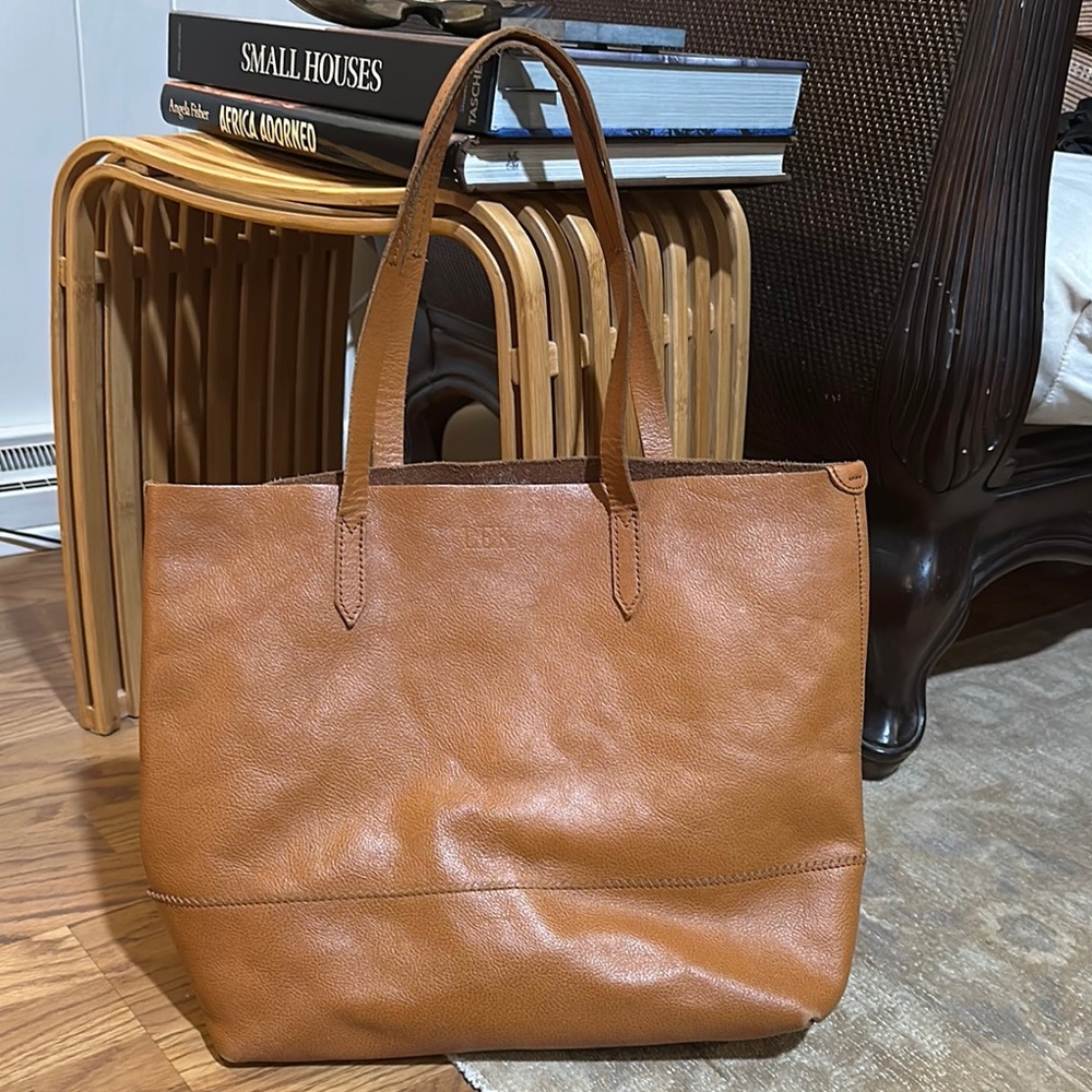 LEK Carmel genuine Leather Tote Bag handbag purse large size